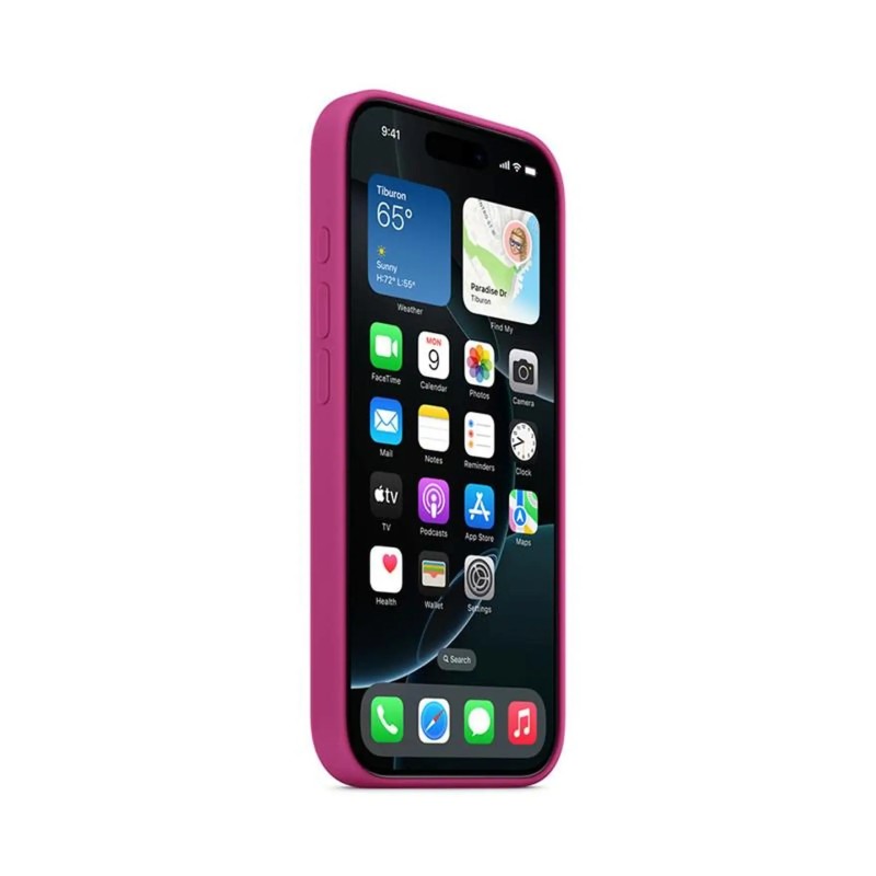iPhone 16 Pro Max Silicone Case with MagSafe - Fuchsia