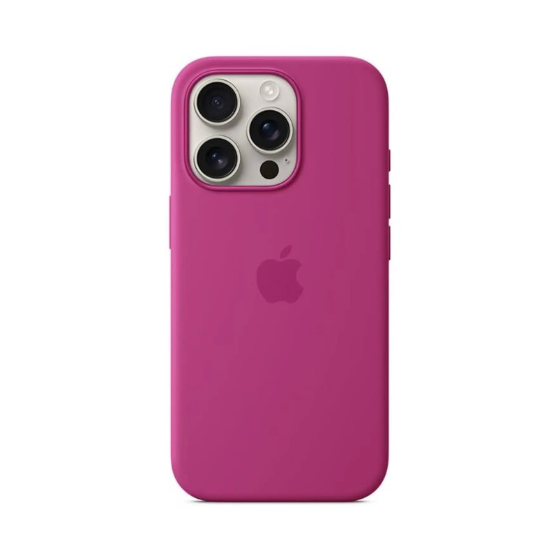 iPhone 16 Pro Max Silicone Case with MagSafe - Fuchsia