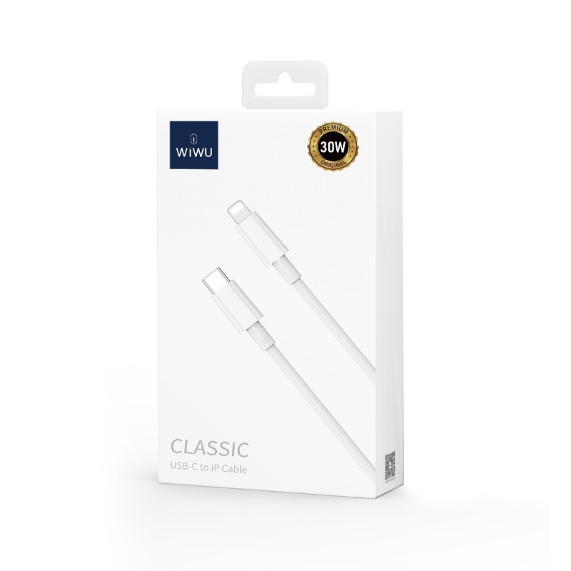 WiWU Classic USB-C to Lightning kábel 1,2m 30W
