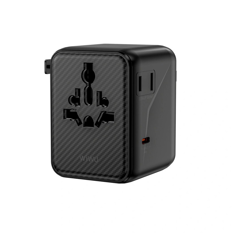 WiWU Warrior GaN 45W Univerzálny Adaptér s Vysúvacími Konektormi