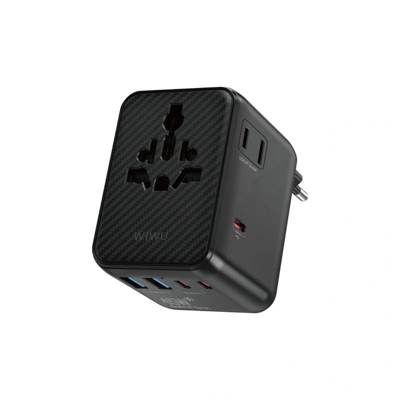 WiWU Warrior GaN 45W Univerzálny Adaptér s Vysúvacími Konektormi