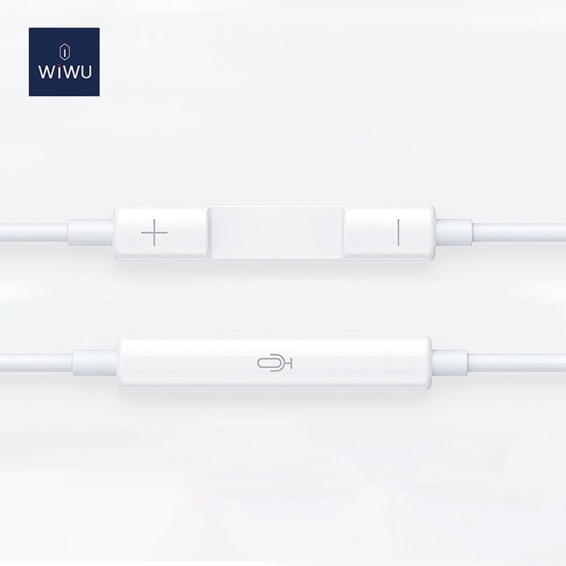 WiWU Earbuds 303 Type-C – káblové slúchadlá s mikrofónom | Plug & Play USB-C