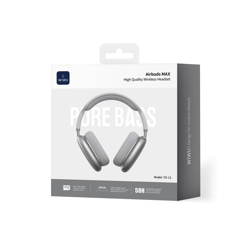 WiWU AirBuds Max Headset - Silver
