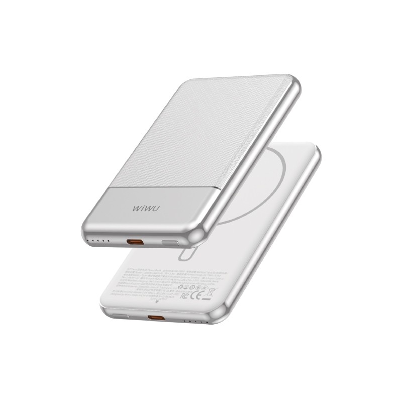 WiWU Silver Seraph Alloy Unibody PowerBanka 10000mAh - Silver