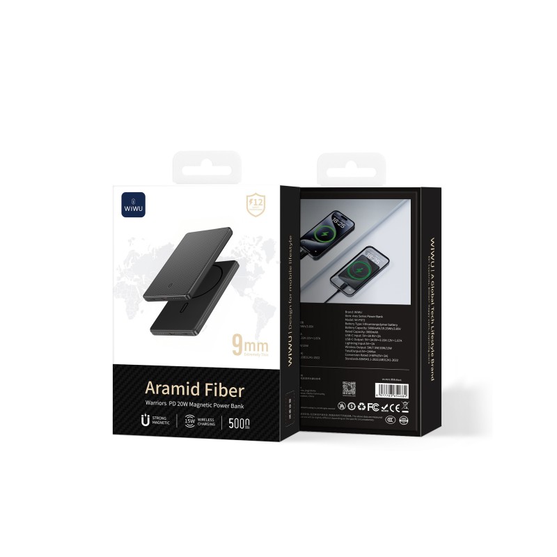 WiWU Warriors Aramid Fiber Powerbanka 5000mAh
