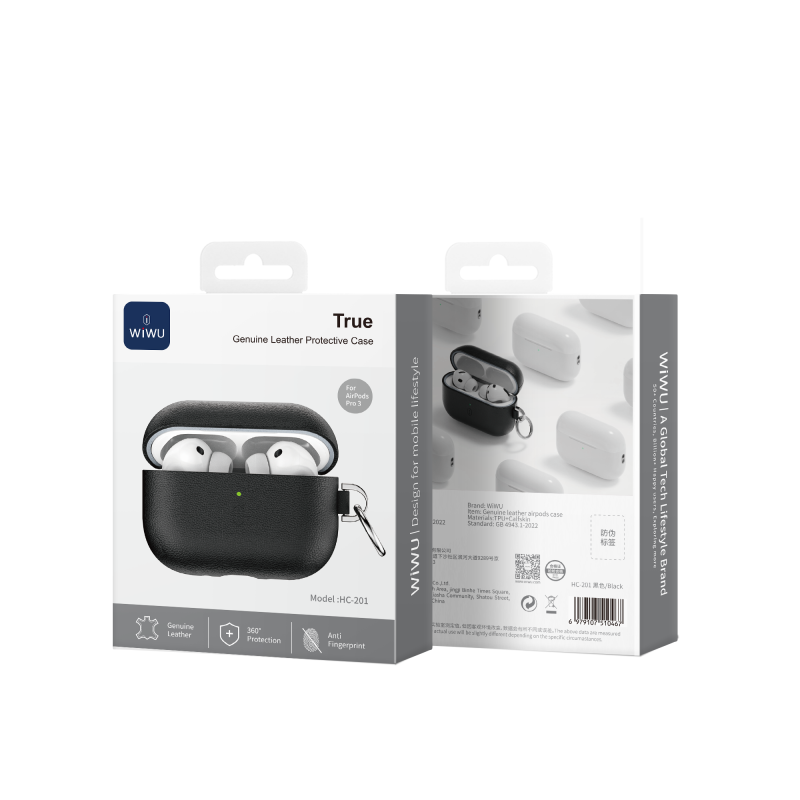 WiWU True kožené púzdro pre AirPods Pro 3