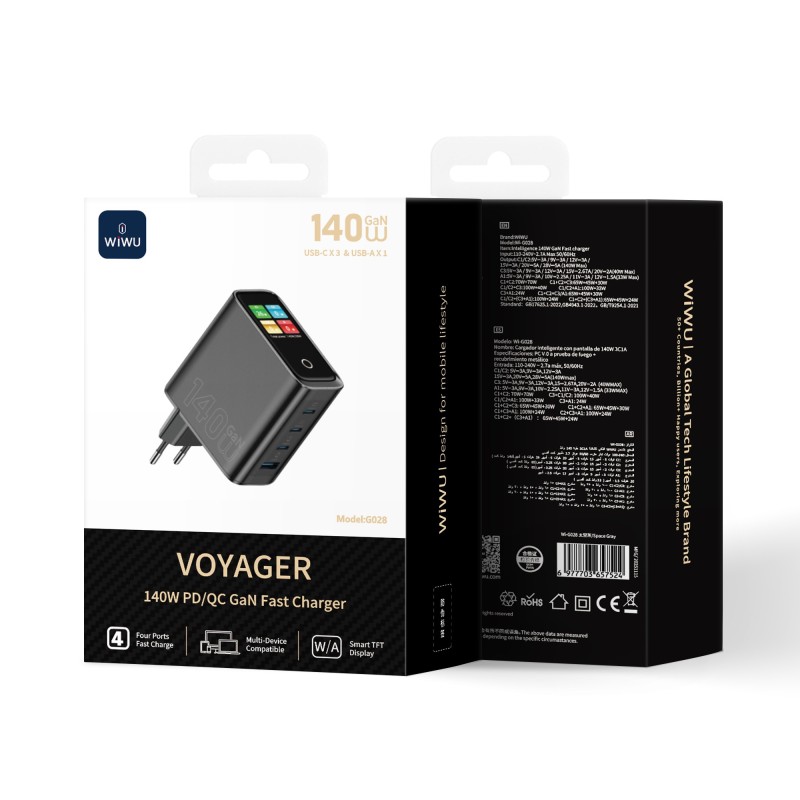 WiWU Voyager USB-C 3x USB-A 1x 140W
