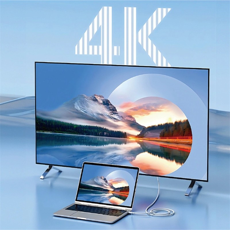 WiWU HDTV Projection Kábel USB-C - HDMI + 100W PD