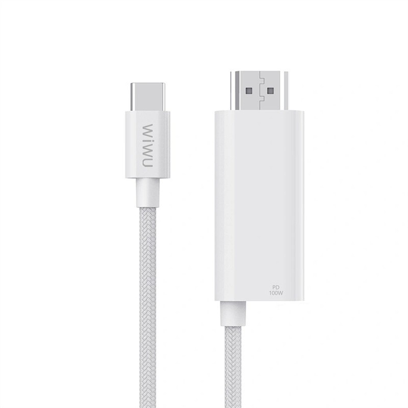 WiWU HDTV Projection Kábel USB-C - HDMI + 100W PD