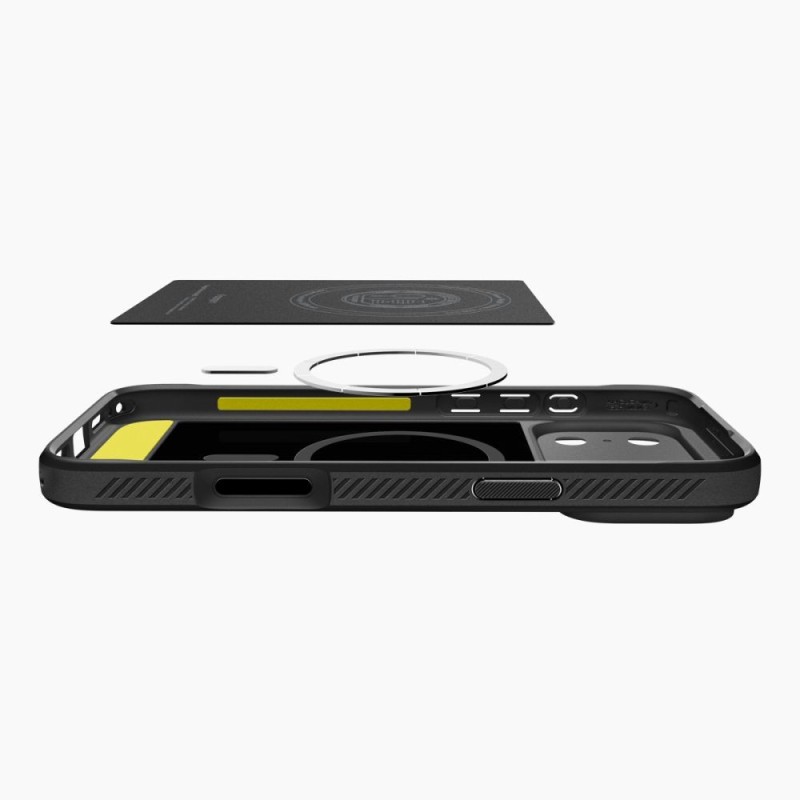 Spigen Rugged Armor Mag MagSafe kryt pre iPhone 17 Pro Max - Matte Black