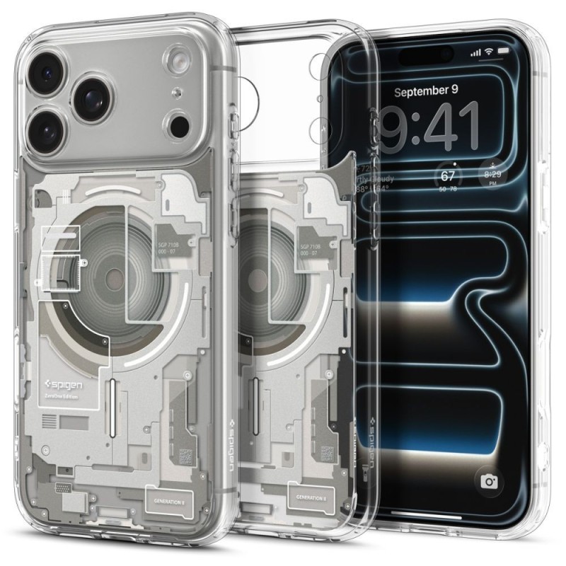 Spigen Ultra Hybrid MagSafe kryt pre iPhone 17 Pro Zero One - titanium