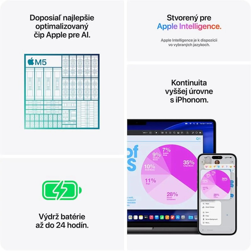 CTO MacBook Pro 14" Apple M5 10C CPU 10C GPU 24GB 512GB Kozmický čierny SK