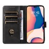 Kožené knížkové púzdro pre iPhone 16 Pro - Black
