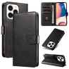 Kožené knížkové púzdro pre iPhone 16 Pro - Black