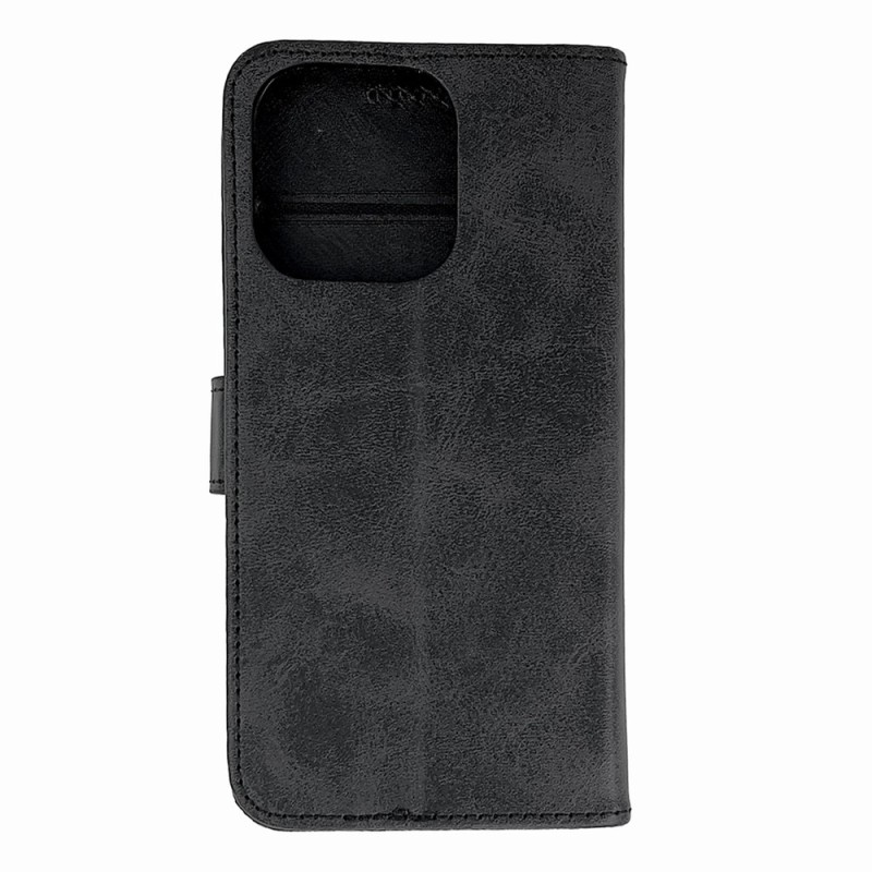 Kožené knížkové púzdro pre iPhone 16 Pro - Black