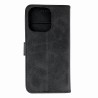 Kožené knížkové púzdro pre iPhone 16 Pro - Black