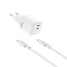 WiWU Cube adaptér 2xUSB-C 45W + kábel USB-C - USB-C