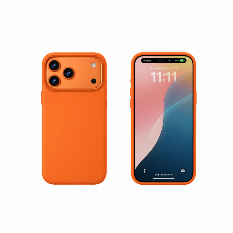 WiWU Silikonový Skin Touch obal pre iPhone 18 Pro / 17 Pro - Orange